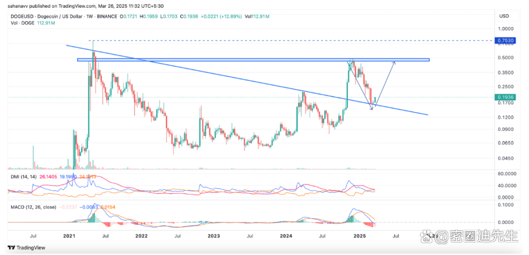 狗狗币价格走势(狗狗币价格走势图2021)